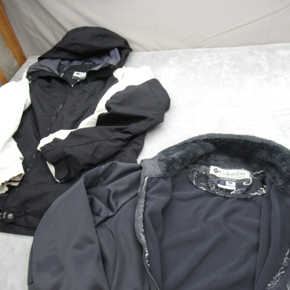 Columbia‎ Jacket Womens Large Black Waterproof Interchange Removable Liner 3in1